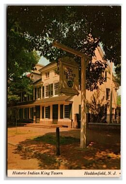 Historic Indian King Tavern Haddonfield NJ Vintage Chrome Postcard